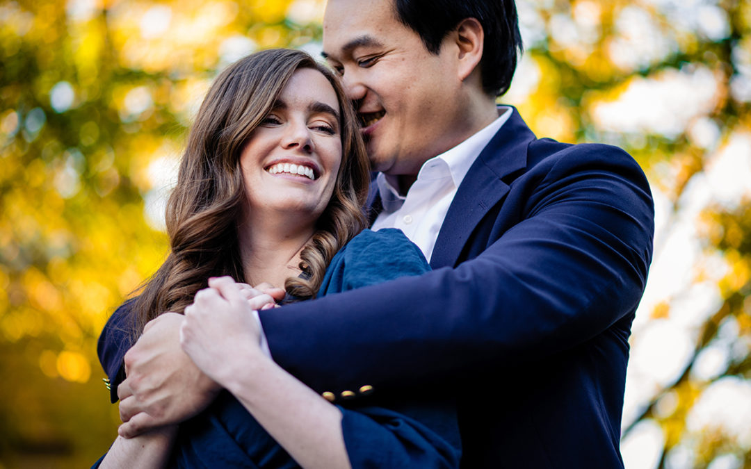 Fall engagement session at the Smithsonian Castle in DC by Potok's World Photography