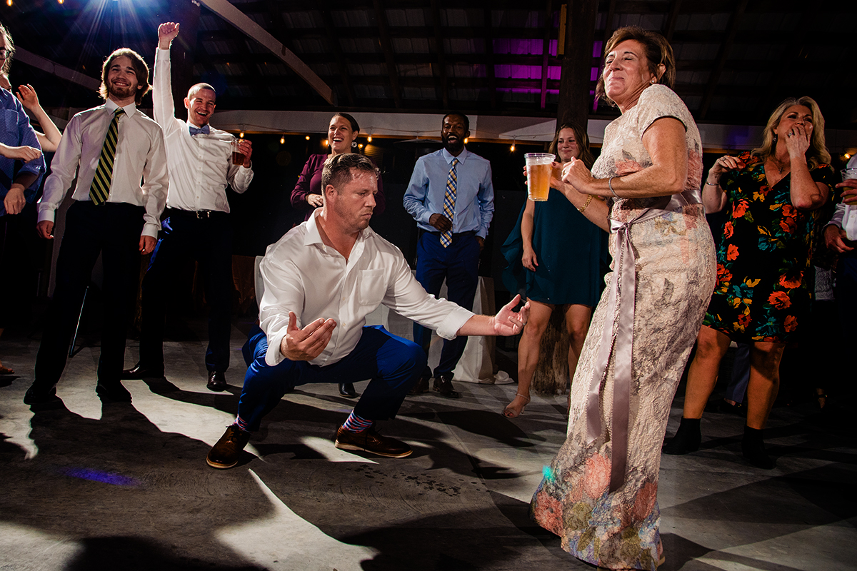 Wedding reception moment at Vanish Brewery Virginia wedding by DC wedding and engagement photographers Potok's World Photography