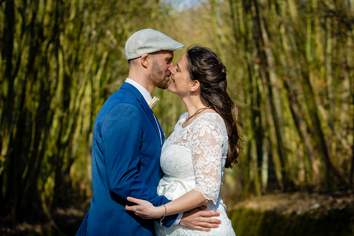 Couple's portraits at the Gehrdener Berg after courthouse wedding by DC wedding photographers of Potok's World Photography