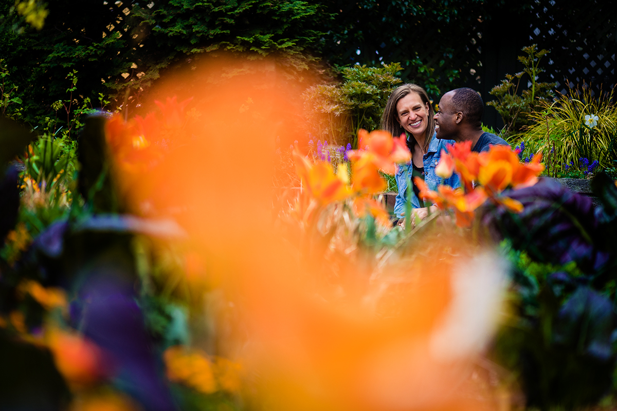 Smithsonian Mary Livingston Ripley Garden engagement photos by DC wedding photographers of Potok's World Photography