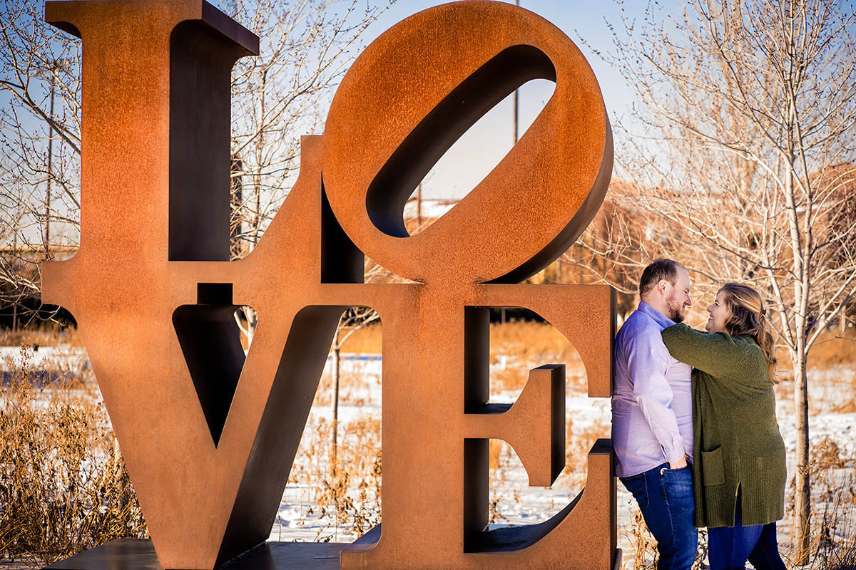 Winter engagement session at the Minneapolis Sculpture Garden by Washington DC Wedding Photographers of Potok's World Photography