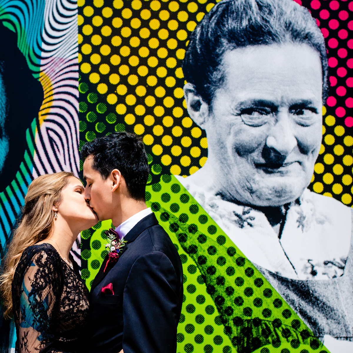 Logan Circle Wedding Portraits after their ceremony at Fathom Gallery in DC by Potok's World Photography