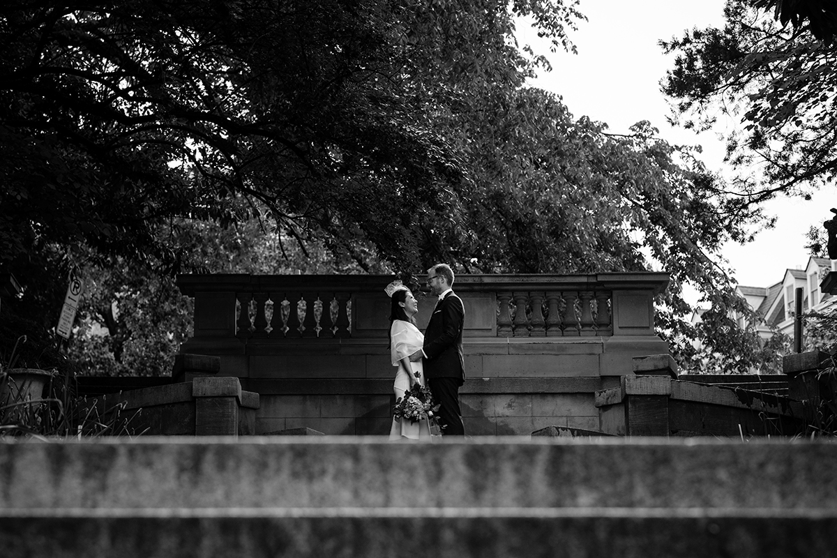 Spanish Steps DC bride and groom wedding portraits by Potok's World Photography