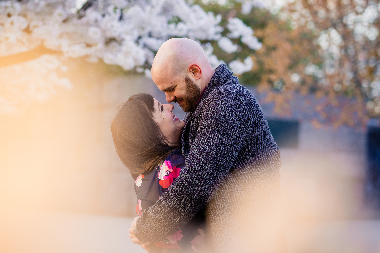 Cherry blossom Tidal Basin engagement photos by Potok's World Photography