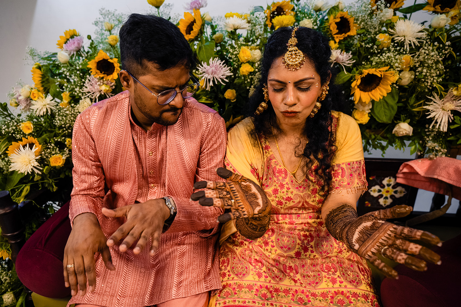 Mehendi ceremony photos at Green Meadows Resort in Chennai