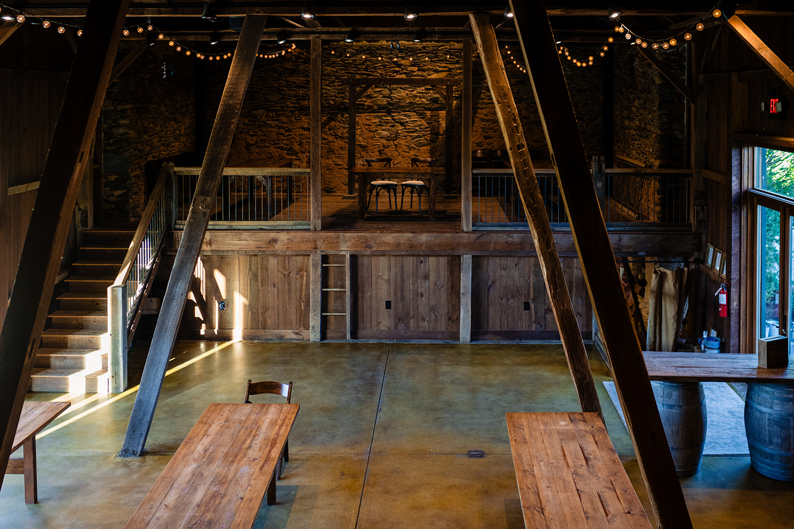 Historic Heartstone Barn at Kalero Vineyard Wedding Venue in Loudoun County VA