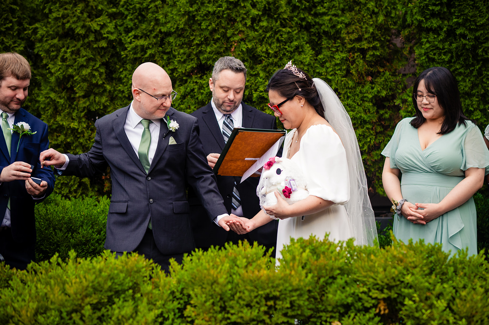 Outdoor wedding ceremony at Fathom Gallery 14th Street in Washington DC